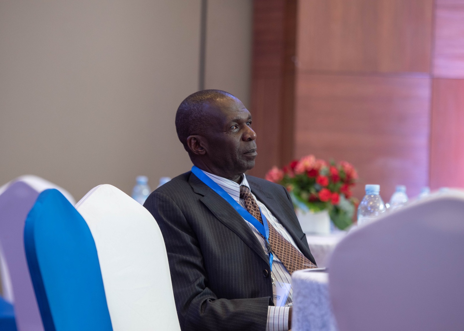 A delegate following the NELD proceedings